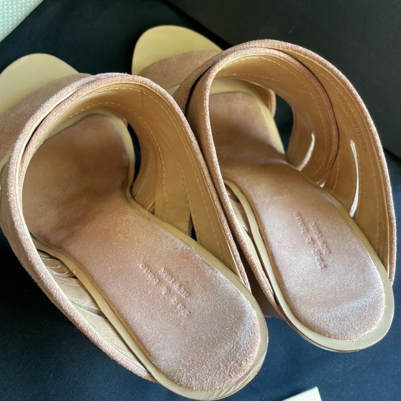 RAG & BONE Shaw Mule Wedge Sandals in Macaroon Rose - Picture 7 of 15